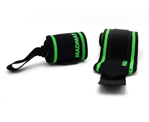 Кистьові бинти MadMax MFA-298 Wrist Wraps 18" Black/Green (пара) (MFA-298-U) | Зображення 1