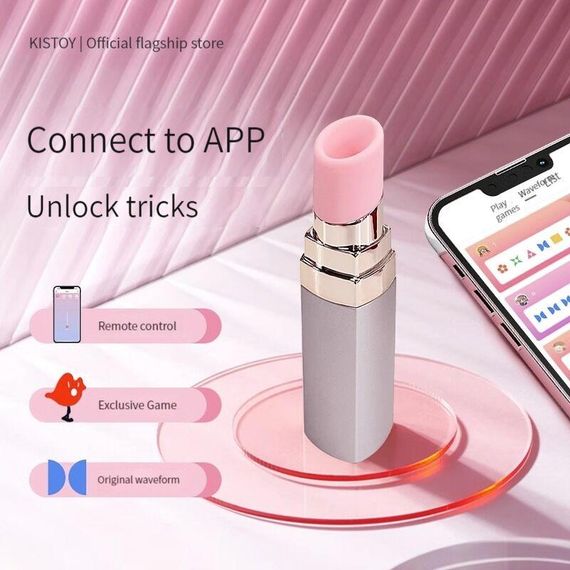Вакуумный стимулятор-помада KISTOY Bobo, перезаряжается, 3 уровня интенсивности sexstyle | Зображення 4