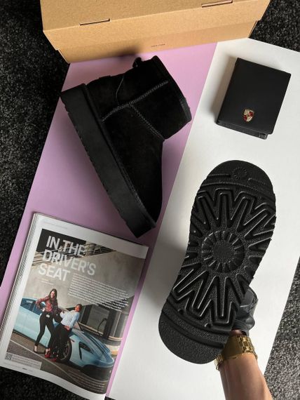 Уги UGG Classic Mini Platform Black Fur | Зображення 7
