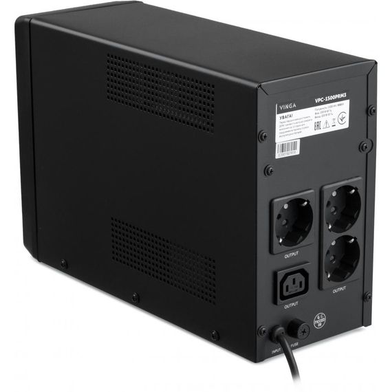 Пристрій безперебійного живлення Vinga LCD 1500VA metal case ( VPC-1500PRM3 ) (VPC-1500PRM3) | Зображення 2