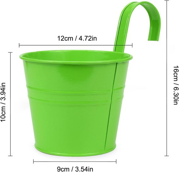 Набір металевих підвісних квіткових горщиків RIOGOO (8 шт, середній розмір) | Зображення 1