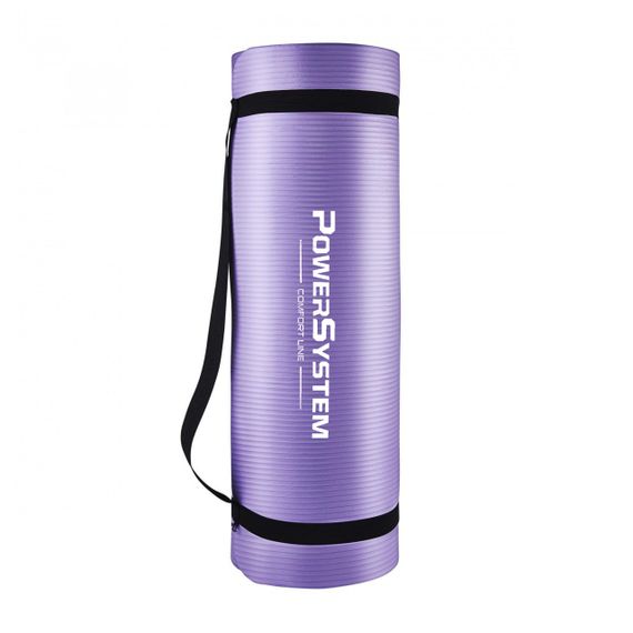 Килимок для йоги та фітнесу Power System PS-4017 NBR Fitness Yoga Mat Plus Purple (180х61х1) | Зображення 2