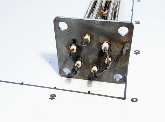 Блок ТЕНів 6000W на квадратному фланці 100×100мм (Україна) | Зображення 1