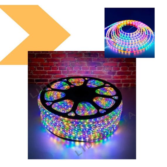 Світлодіодна RGB стрічка 10м, від мережі 220V, різнокольоровий, XPRO, BL-220V-144L-10M (47820-144L_471) | Зображення 8