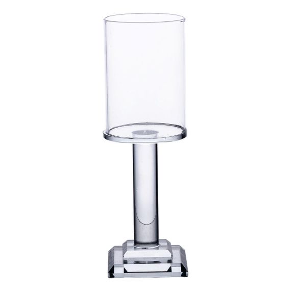 Подсвечник стеклянный на ножке 6.5×20 см подсвечник бокал декоративный прозрачный HP-4-40S
