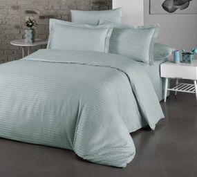 Постельное белье Cotton Shine Stripe Satin 200х220 A.Gri