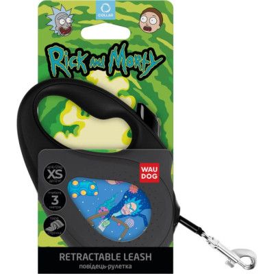Поводок для собак WAUDOG R-leash "Рик и Морти 3" XS до 12 кг 3 м черный (8123-0282-01) | Зображення 2