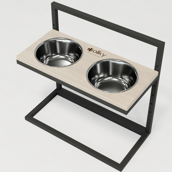 Миски на регулируемой подставке для больших собак Hollky Flex L (2 × 1.8 л) FL-502850-GRWH | Зображення 3