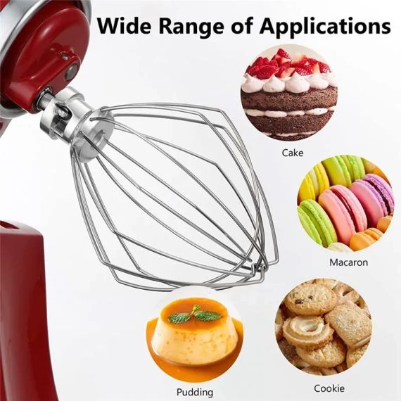 Проволочный венчик для миксера Kitchenaid 5QT Lift и 6QT, нержавеющая сталь | Зображення 3