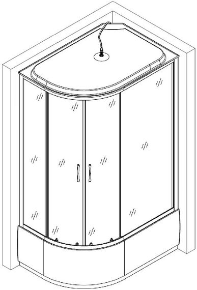 Душовий бокс BRAVO OBRA H120GBSR (H120BR) | Зображення 3