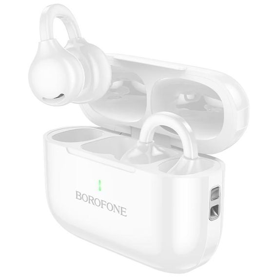 Беспроводные TWS наушники Borofone BW95 Cancion clip-on White