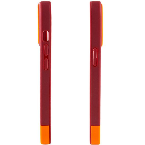 Чехол TPU+PC Bichromatic для Apple iPhone 11 Pro Max (6.5") Brown burgundy / Orange | Зображення 2