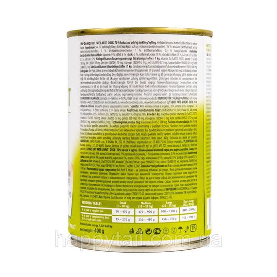 Беззерновой влажный корм Brit Care Dog Pate & Meat Duck для собак, утка и курица, 400 г (паштет с мясом) | Зображення 2