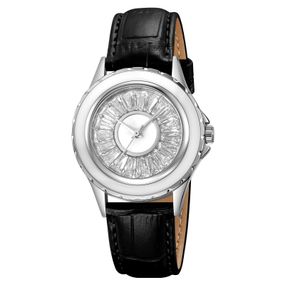 Класичний жіночий годинник Skmei 2172SIBK Silver-Black