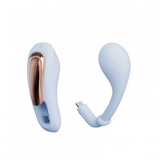 Вібратор у трусики з пультом керування Qingnan No.6 Wireless Control Beige, блакитний Sex Aura | Зображення 1