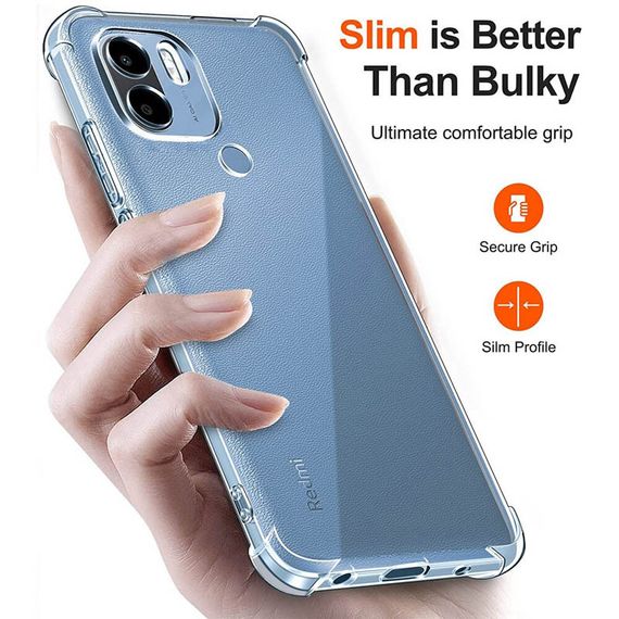 TPU чохол GETMAN Ease logo посилені кути Full Camera для Xiaomi Redmi A1+ / Poco C50 / A2+ Безбарвний (прозорий) | Зображення 1