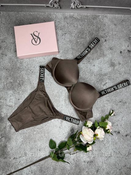 Жіноча спідня білизна Вікторія Сікрет  ⁇  Сексуальний червоний комплект білизни зі стразами L, 85B, Коричневий