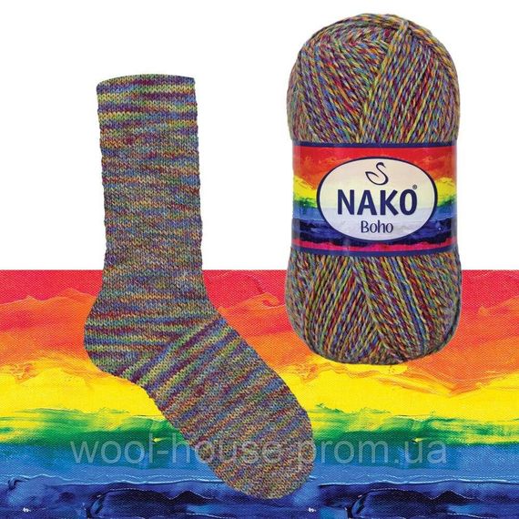 Шкарпеткова пряжа Nako Boho Concept, 87727