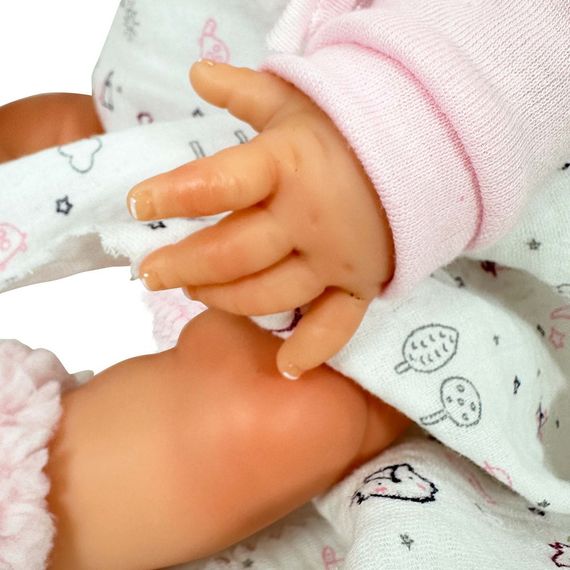 Іспанська Вінил Cиліконова Лялька Реборн Новонароджене Немовля Дівчинка 3D Розпис Nines d'Onil Reborn 45 см | Зображення 3