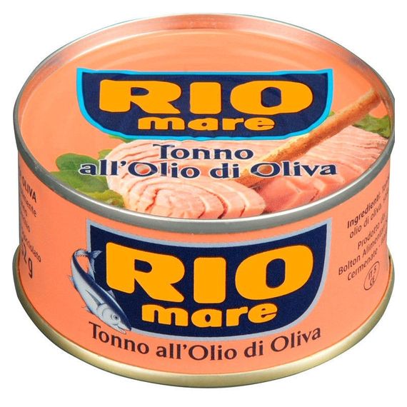 Тунец (консерва) цельными кусочками в оливковом масле Rio Mare, 80г, Италия