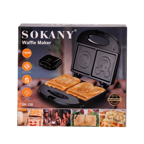 Вафельница Sokany для панкейков 750 Вт на 2 панкейка | Зображення 3