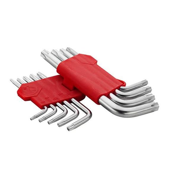 Набір ключів Г-подібних TORX з отвором 9 од., Т10-Т50, Cr-V INTERTOOL HT-0604 | Зображення 2