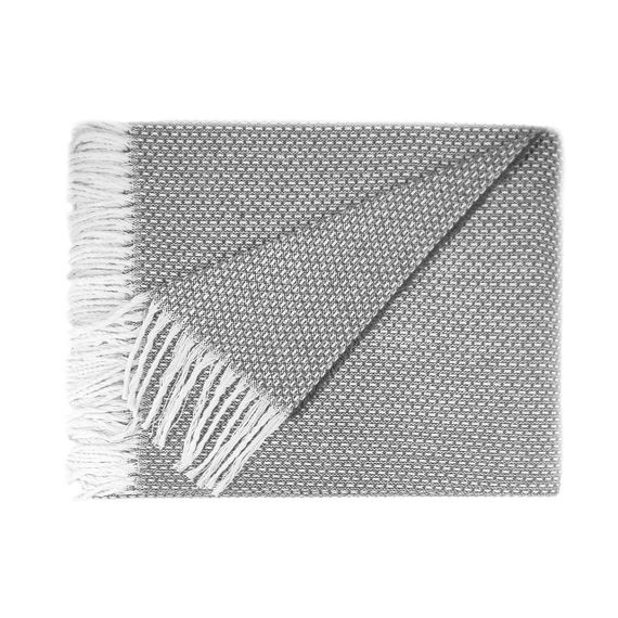 Плед бавовняний Букле сірий Love You 200 x 220 см | Зображення 3