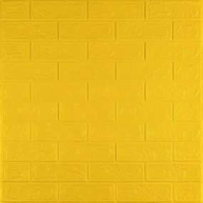 3D панель самоклеюча цегла Жовта 700х770х3мм (010-3) SW-00001894