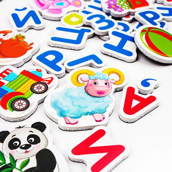 Дитяча настільна гра "Абетка з магнітною дошкою" VT5412-01 букви на магнітах | Зображення 3