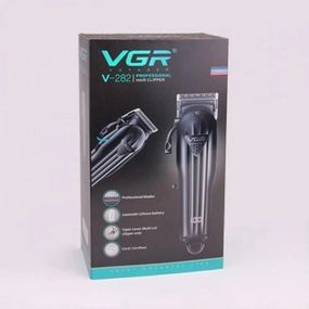 Машинка для стрижки волосся акумуляторна VGR V-282 Професійна LED-дисплей DI-699 6 насадок