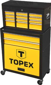 Шкаф инструментальный TOPEX, 2 выдвижных ящика, полка (79R500)