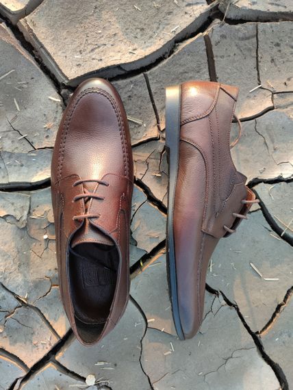 Коричневые туфли на низком каблуке 41 размер. | Зображення 9