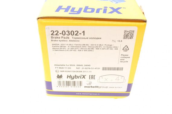 Колодки тормозные задние Mazda 6 02-13 Mazda 323 91-04 626 III V RX-7 84-02 22-0302-1 | Зображення 8