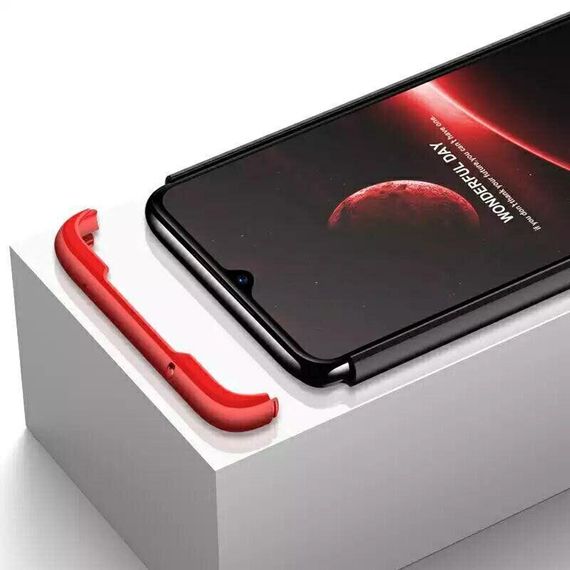 Чохол GKK 360 градусів для Xiaomi Redmi 9 колір Чорно-Червоний | Зображення 2