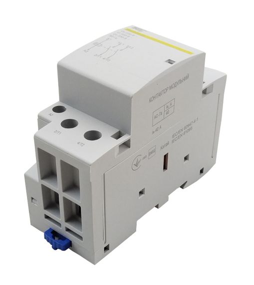 Контактор модульный КМ-2-40-20 40А 230AC 2NO 2р 2мод. Ny95503823 | Зображення 1