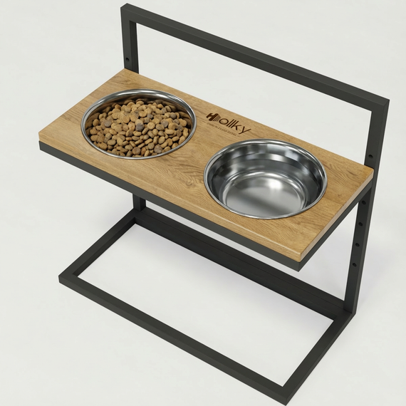 Миски на регулируемой подставке для больших собак Hollky Flex L (2 × 1.8 л) FL-502850-GRNT
