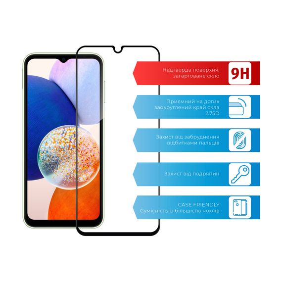 Скло захисне ACCLAB Full Glue Samsung A14 (1283126559747) | Зображення 2