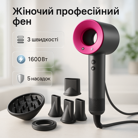 Хороший фен для волосся, Фен з режимом іонізації, Фен для дому та подорожей укладання зачіски ZH-91