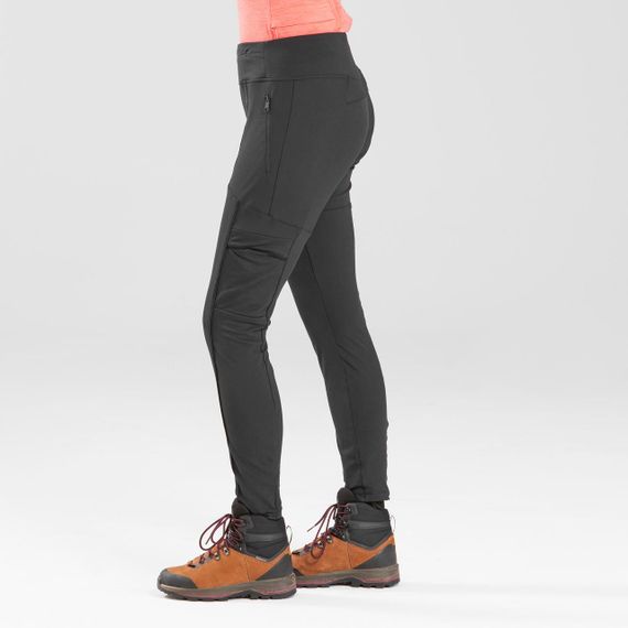 Легінси жіночі Travel 500 для трекінгу надміцні чорні - 2XS | Зображення 4