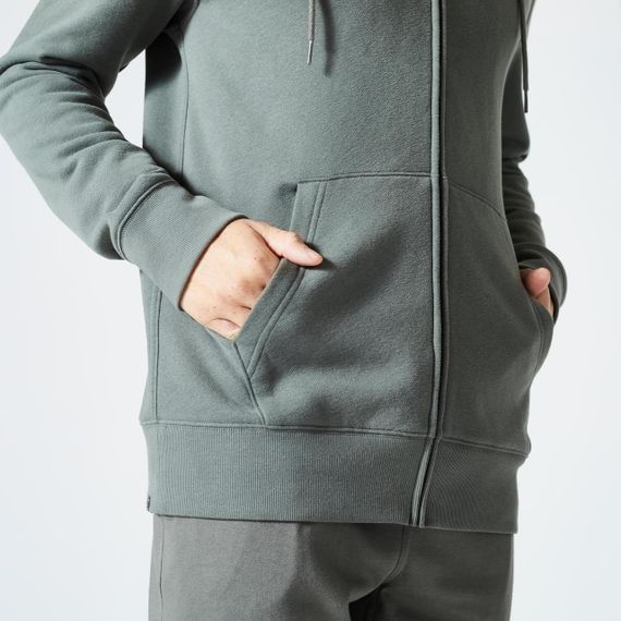 Толстовка чоловіча на блискавці хакі - 3XL. | Зображення 3