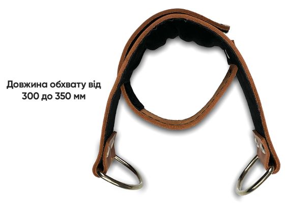 Манжета EasyFit F9 коричнева для тяги на тренажері (шкіра) (EF-LGSTR-F9-BR) | Зображення 1