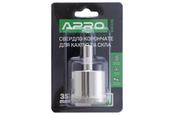 Сверло по стеклу и керамике трубчатое Apro - 35 мм (830328) | Зображення 3