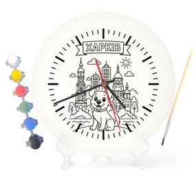 Детский набор для творчества часы раскраска Харьков 30 см (Г0146)