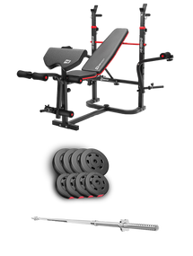 Набор Hop-Sport Premium 39кг со скамьей HS-1065HB Pro и штангой