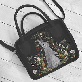 Сумка жіноча Kitto Кролик на сірому фоні 25x20x9 см (SKI_23S021_SE)