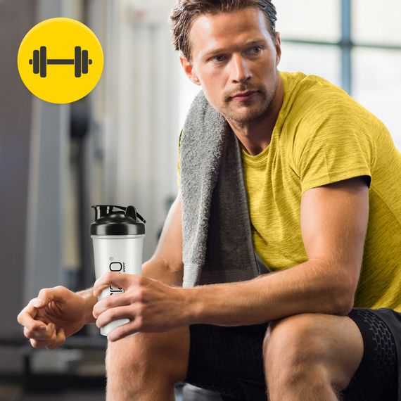 Шейкер спортивний 4FIZJO PRO 650 мл White/Black (P-5905973407007) | Зображення 8