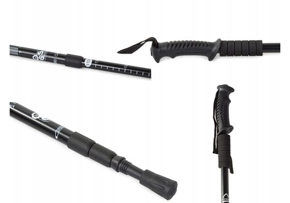 Трекінгова палиця для скандинавської ходьби EasyFit 1 штука Чорна 1 шт (EF-3924-BK) | Зображення 2