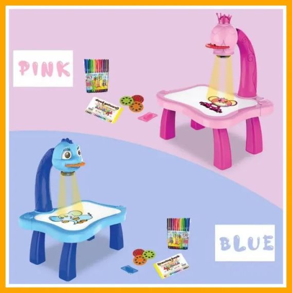 Дитячий стіл проектор для малювання з підсвічуванням Projector Painting РОЖОВИЙ | Зображення 3