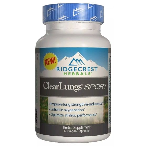 Комплекс для профілактики дихальної системи RidgeCrest Herbals Clear Lungs Sport 60 Veg Caps RCH138