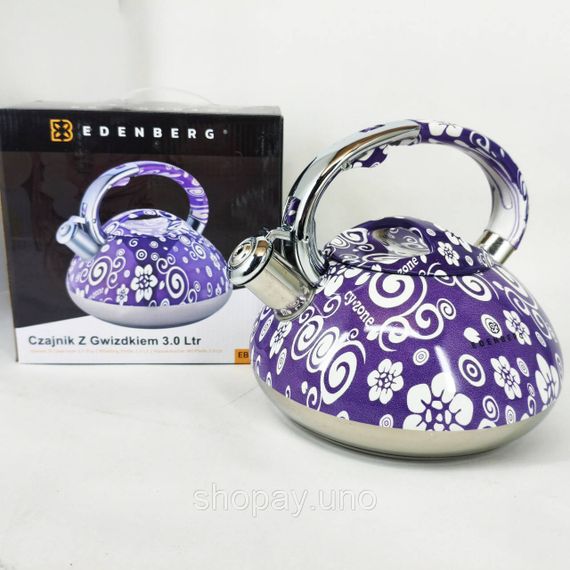 Чайник із свистком Edenberg EB-1959 3л з капсульним дном Purple | Зображення 2